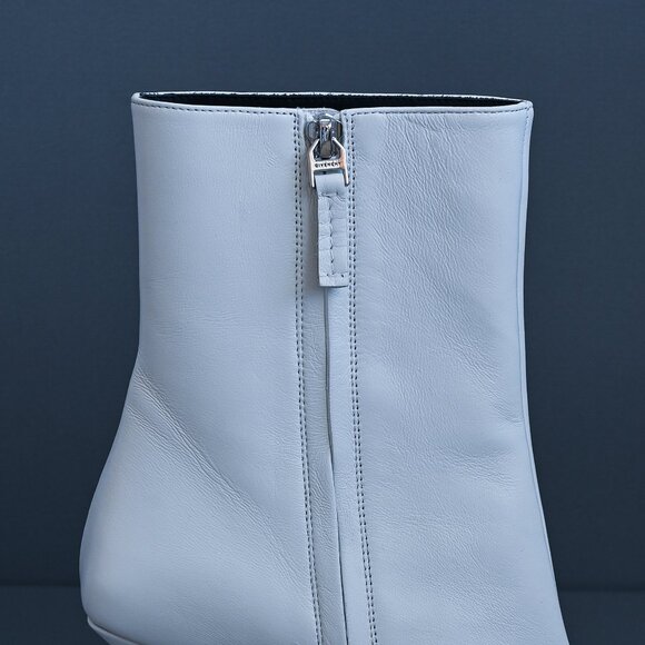 Givenchy White Lamb Leather Ankle Boots 90mm 9/39 - Picture 14 of 14